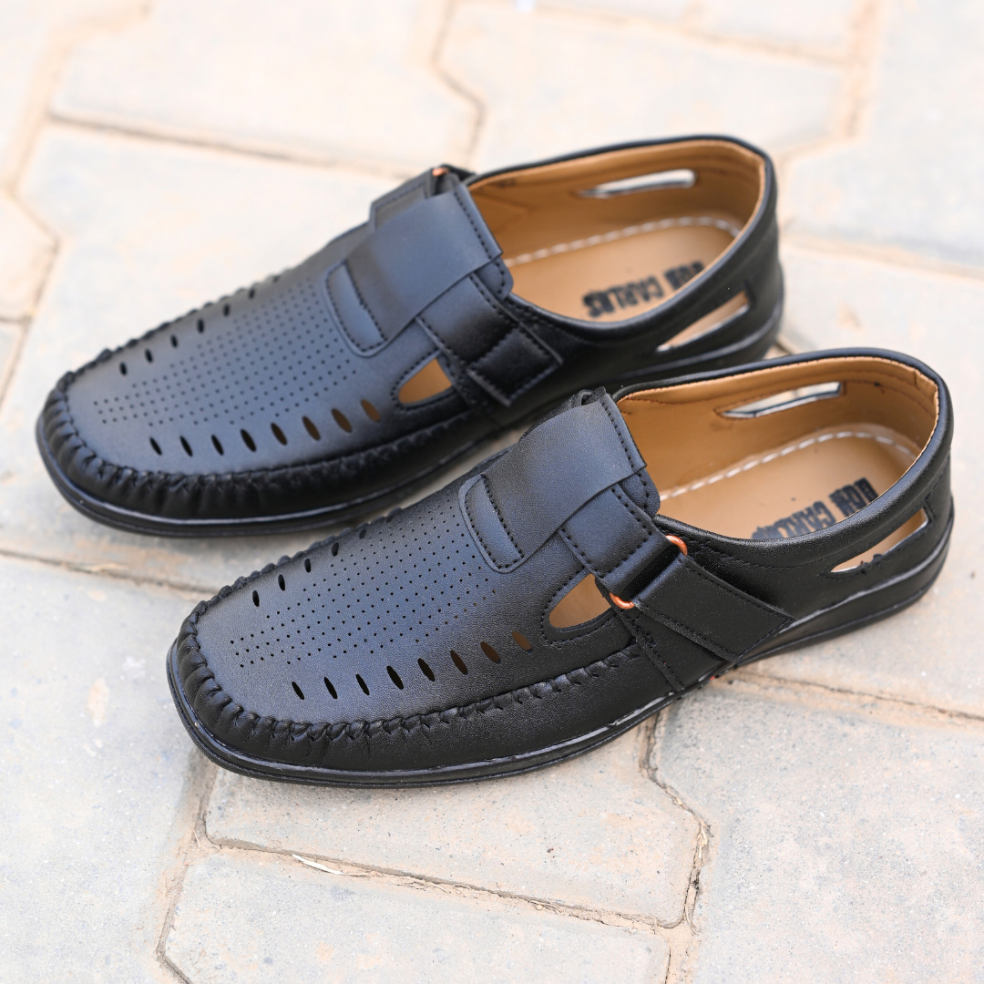 Executive Strap Sandal - Black