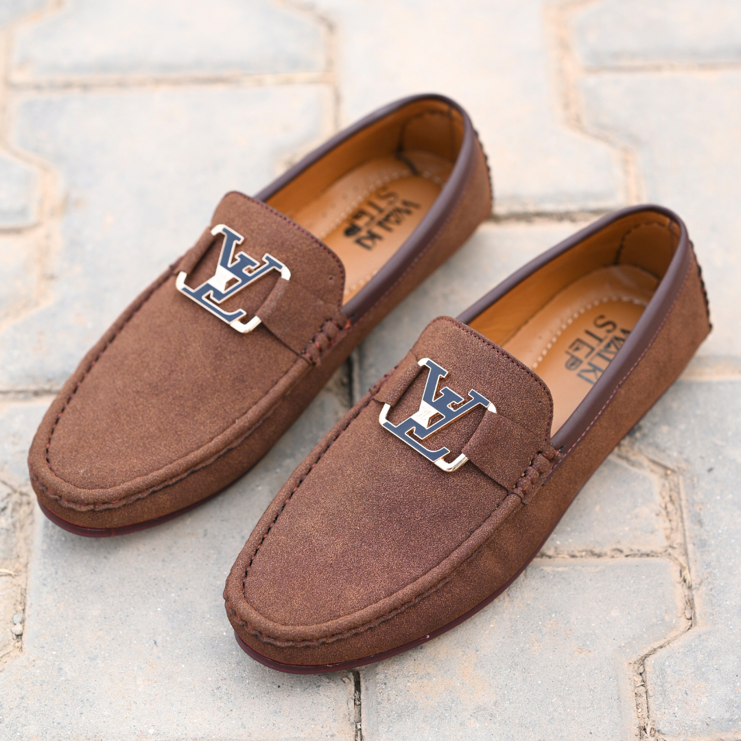 Luxe Suede Buckle Loafer – Chocolate Brown