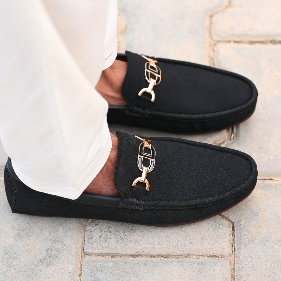 Royal Bit Loafer – Black Suede