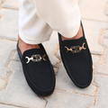Royal Bit Loafer – Black Suede