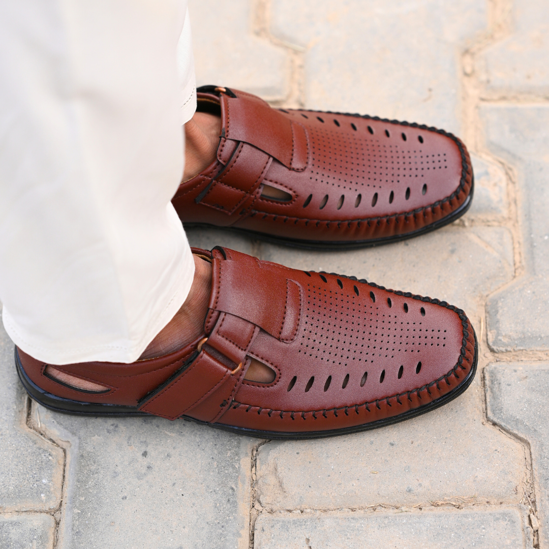 Executive Strap Sandal - Brown